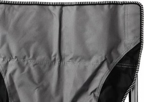 Krzesło turystyczne campingowe czarno-szare