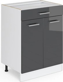 Szafka dolna do kuchni antracyt wysoki połysk 60x46x81.6 r-line