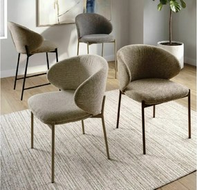 Krzesło do jadalni KIOTO, kaszmir/jasny beżowy