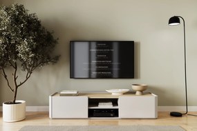 Szafka RTV Elivo 170 cm z szufladą - kaszmir / dąb olejowany