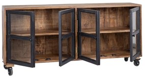 Witryna z litego drewna mango 160x71 cm – Ixia