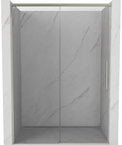 Mexen Rox drzwi prysznicowe rozsuwane 155 cm, transparent, nikiel szczotkowany - 8C2-155-000-97-00