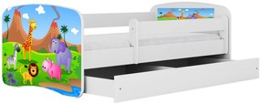 Dziecięce łóżko z szufladą Rostok 2X mix 80x180 - białe