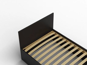 Łóżko drewniane z materacem AVI 90x200cm w kolorze czarnym