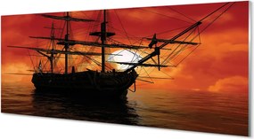 Szkło do Kuchni na Ścianę Słoneczny Rejs Statkiem