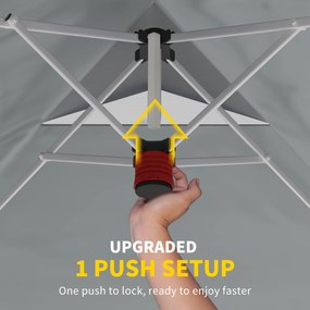 Outsunny Pawilon 3 x 3 m Wodoodporny Stabilny Zimoodporny Składany Pawilon Pop-Up, UV 50+ z Torbą i Workami z Piaskiem | Aosom PL