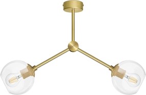 Mosiężna lampa wisząca 2 klosze GT-S2