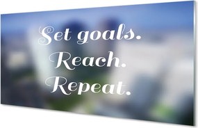 Szklany Panel Klasyczny Biały Napis