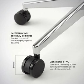 Ergonomiczny fotel biurowy z siatką czarny AXIS