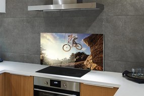 Szklany Panel Rower w Górach pod Chmurami