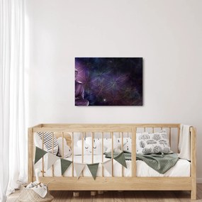 Obraz - Budda z kwiatami życia (70x50 cm)