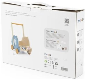 Viga polarb drewniany wózek 2w1 chodzik pchacz słonik