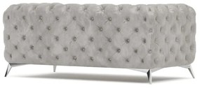 Jasnoszara aksamitna sofa 185 cm Chelsea – Ropez