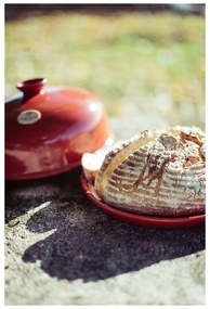 Czerwona ceramiczna okrągła forma do pieczenia chleba Emile Henry, ⌀ 28,5 cm