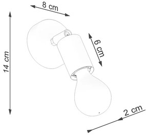 Kinkiet FORNES 1 czarny SOLLUX  LIGHTING