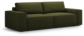 Ciemnozielona rozkładana sofa z materiału bouclé 247 cm Jodie – Micadoni Home