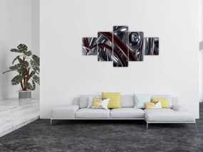 Obraz szarej abstrakcji (125x70 cm)