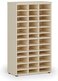 Regał sortujący PRIMO WOOD, 800 x 420 x 1434 mm, 36 przegród, brzoza