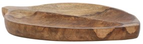 Deska do serwowania w kształcie liścia, drewno mango, 27 x 17 cm