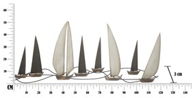 Metalowa dekoracja ścienna 119x51 cm Regata – Mauro Ferretti