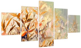 Obraz - Malowane rośliny (125x70 cm)