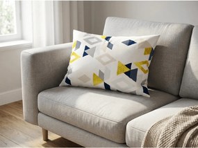 Zestaw 2 sztuk dekoracyjnych poszewek na poduszkę z mikrofibry GEOMETRICA 50x70 cm, kolorowa