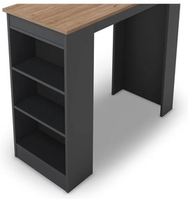Stolik barowy z blatem w dekorze dębu 47x120 cm Peru – Marckeric