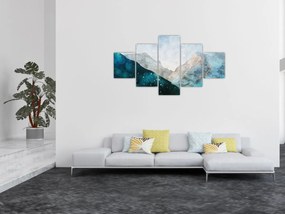 Obraz - Rysunek gór (125x70 cm)