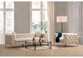 Beżowa aksamitna sofa 237 cm Como – Artie