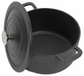 Żeliwny kociołek z pokrywką, Ø 24 cm