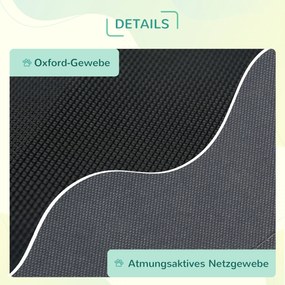 PawHut Legowisko dla psa z zadaszeniem podwyzszone oddychajacy material szara tafta 92x76x90cm | Aosom PL