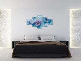 Obraz - Fiołki w wodzie (125x70 cm)