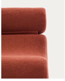 Fotel z materiału bouclé w kolorze terakoty Club – Kave Home