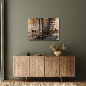 Obraz na szkle - Obraz dzikiej przyrody w stylu vintage (70x50 cm)