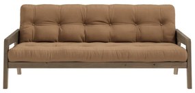 Brązowa rozkładana sofa 204 cm Grab – Karup Design