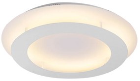 Biała lampa sufitowa LED z metalowym kloszem 50x50 cm Merle – Candellux Lighting