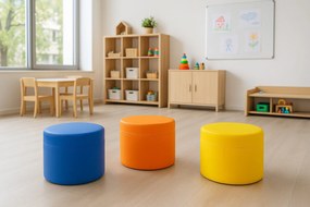 Piankowa pufa przedszkolna Kiddo okrąg