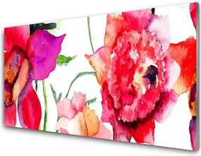 Szkło do Kuchni na Ścianę Artystyczny Portret Kwiatowy