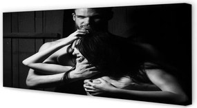 Duży obraz na płótnie Para w Romantycznym Ujęciu