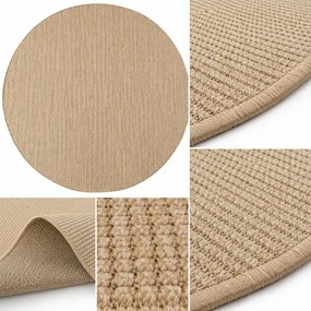 Dywan uniwersalny MIRA Beżowy koło 80 cm x 80 cm
