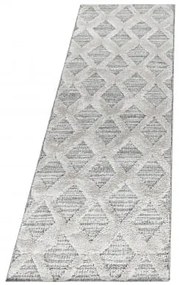 Dywan nowoczesny 3D La Casa romby kremowy 80 cm x 250 cm