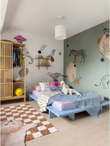 Jasnoniebieskie łóżko dwuosobowe z litego drewna sosnowego ze stelażem 180x200 cm Japan – Karup Design