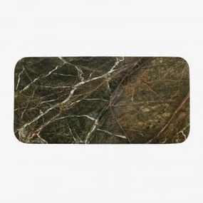 Prostokątna Dekoracyjna Taca 40x20 Cm Z Marmuru Zairex Marmur Szałwiowo-zielony - Sklum