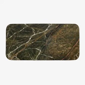 Prostokątna Taca Do Serwowania 40x20 Cm Z Marmuru Zairex Zielony Marmur Forest & 40 X 20 Cm - Sklum