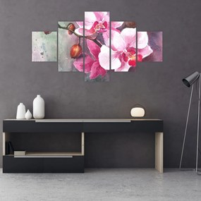 Obraz - Orchidee, akwarela (125x70 cm)