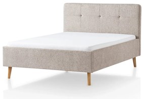 Szarobrązowe tapicerowane łóżko dwuosobowe 140x200 cm Smart – Meise Möbel
