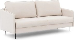 Kanapa z funkcją spania Taila - beżowa plecionka Loft 01 / czarne nogi