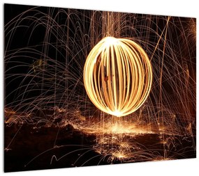 Obraz na szkle - Malowanie światłem (70x50 cm)