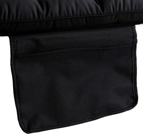 Leżak Ogrodowy VENUS 190x73 cm Czarny