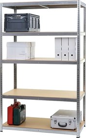 Wytrzymałe regały MCW-E33,  ocynkowany 200x120x60cm